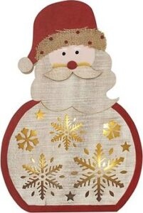 EMOS LED dekorace dřevěná – Santa